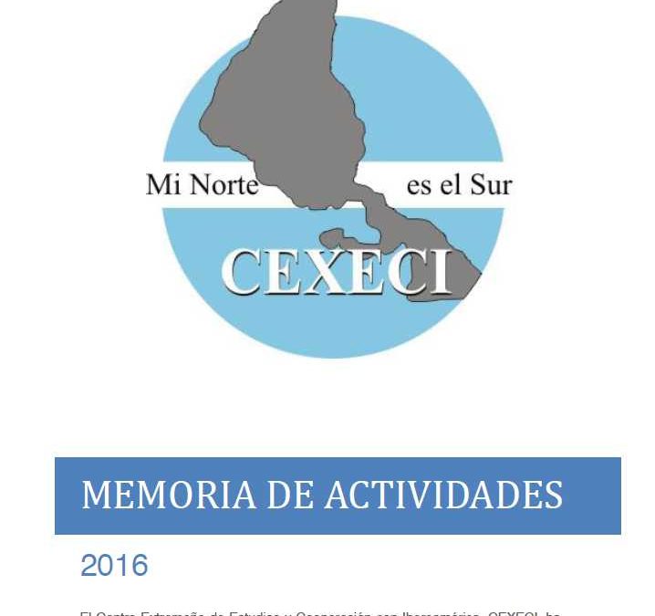 Memoria de actividades 2016 (CEXECI)