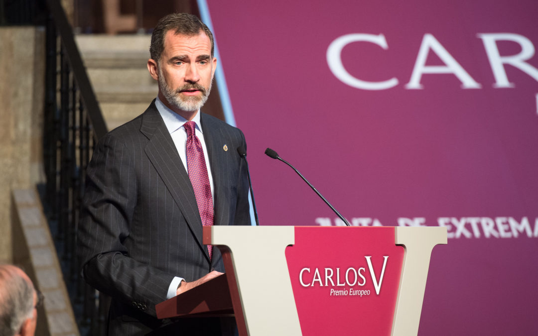 Felipe VI presidirá la ceremonia de entrega del Premio Europeo Carlos V de la Fundación Yuste a Antonio Tajani, presidente del Parlamento Europeo