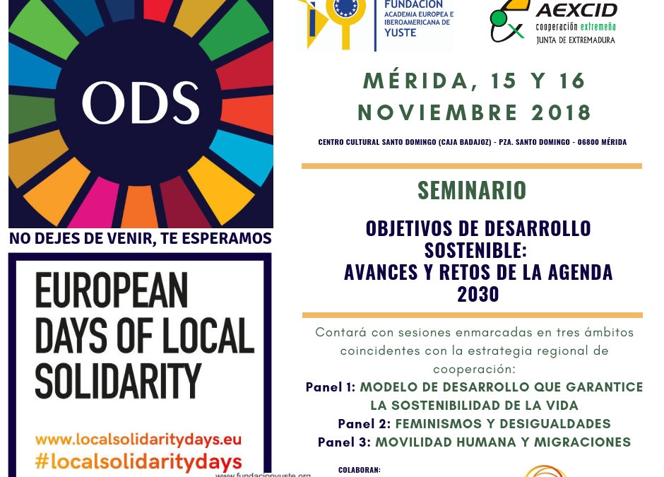 SEMINARIO «OBJETIVOS DE DESARROLLO SOSTENIBLE:  AVANCES Y RETOS DE LA AGENDA 2030»