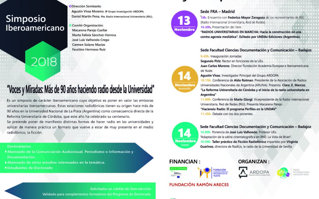 Simposio VOCES Y MIRADAS: MÁS DE 90 AÑOS HACIENDO RADIO DESDE LA UNIVERSIDAD