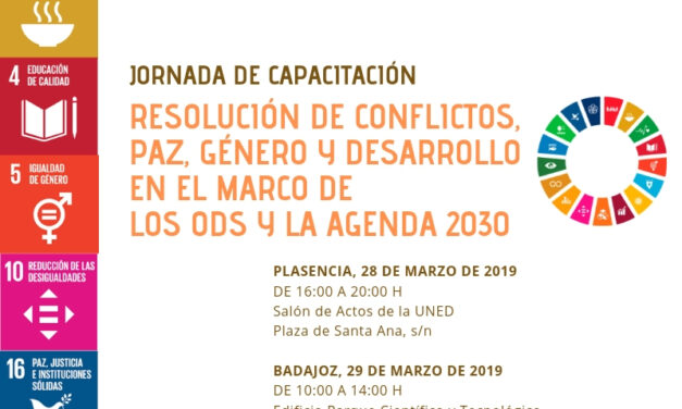 “CONFLICT RESOLUTION, PEACE, GENRE AND DEVELOPMENT” TRAINING SESSION IN THE FRAMEWORK OF THE SDGs AND THE 2030 AGENDA